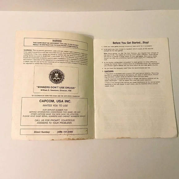 Vintage Buster Bros Capcom Video Arcade Game Service Instruction Manual Stained - Picture 4 of 10